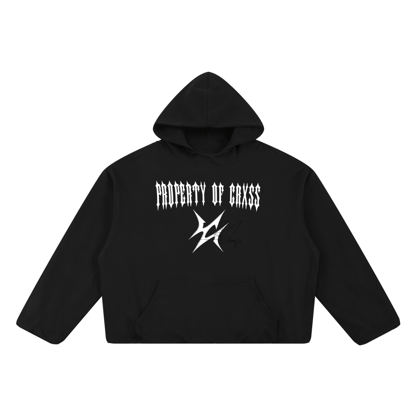 CRXSSWEI Gather-Hem Hoodie